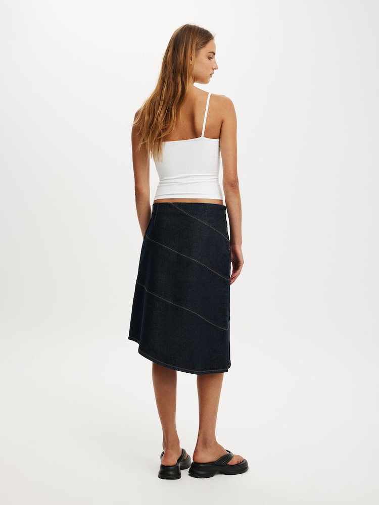 Cotton On Marli Denim Fustă Midi - Imaginea 2 din 8