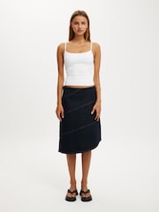 Cotton On Marli Denim Fustă Midi - Imaginea 3 din 8