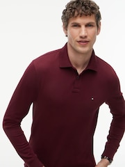 Tommy Hilfiger Red 1985 Regular Fit Long Sleeve Polo Shirt - Image 3 of 9