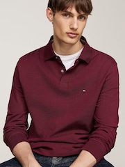 Tommy Hilfiger Red 1985 Regular Fit Long Sleeve Polo Shirt - Image 4 of 9