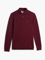 Tommy Hilfiger Red 1985 Regular Fit Long Sleeve Polo Shirt - Image 7 of 9