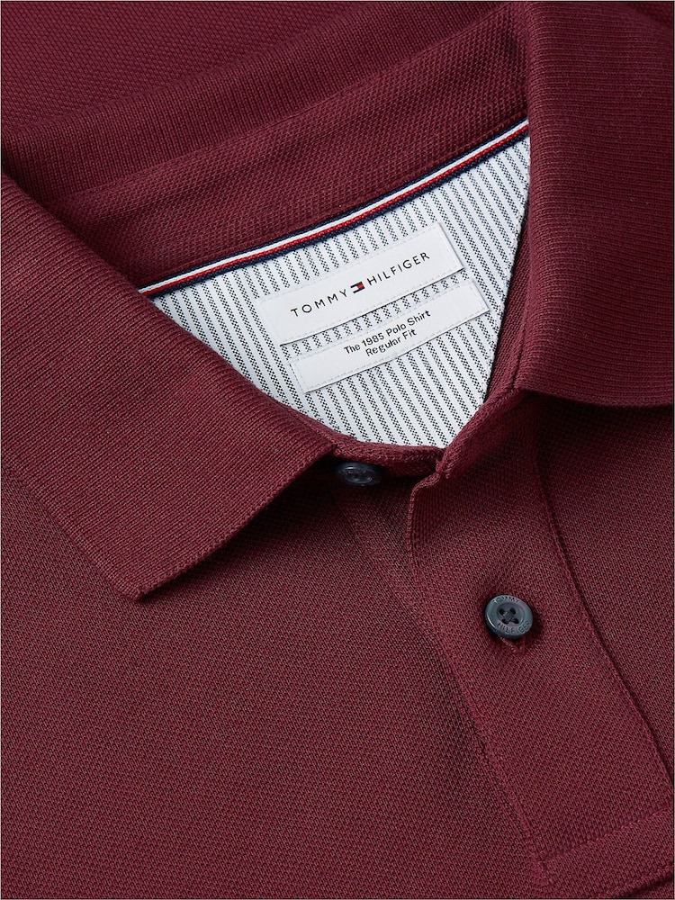 Tommy Hilfiger Red 1985 Regular Fit Long Sleeve Polo Shirt - Image 9 of 9 Tommy Hilfiger Red 1985 Regular Fit Long Sleeve Polo Shirt - Image 9 of 9