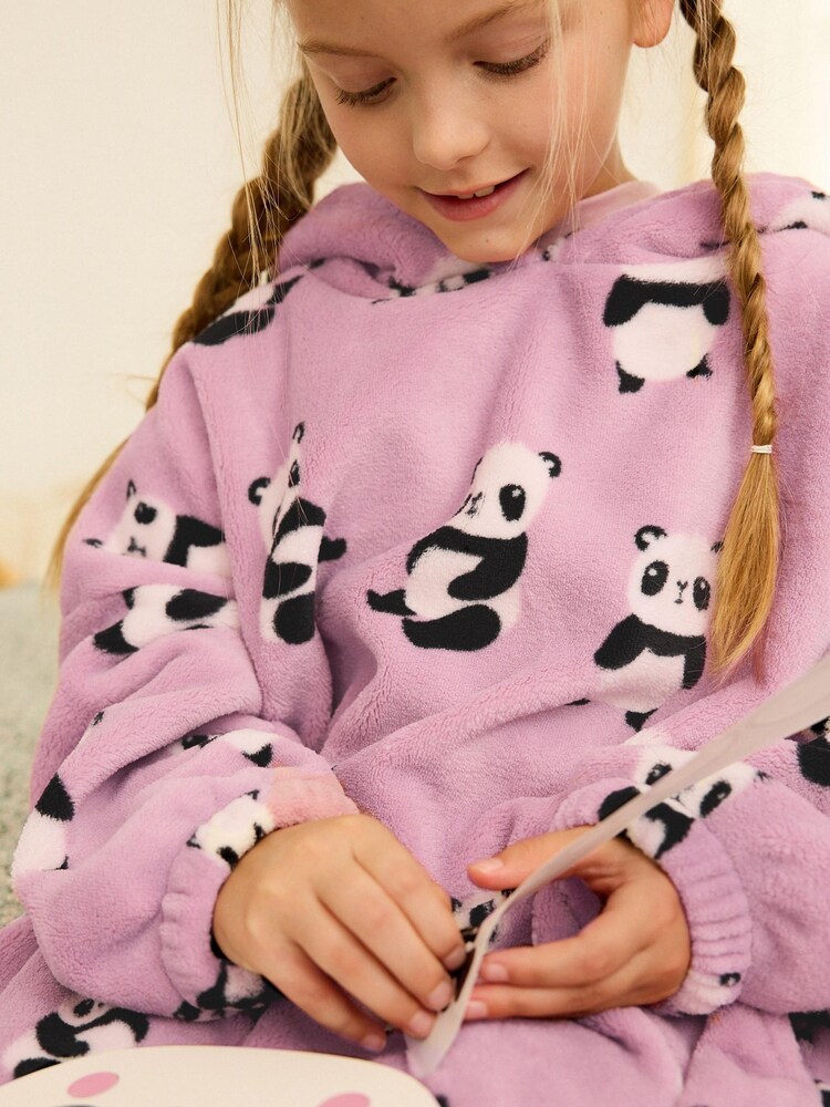 Pink Panda Character Hooded Blanket (3-16yrs) - Image 4 of 8