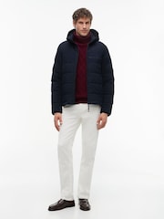Tommy Hilfiger Blue Double Layer Hooded Puffer Jacket - Image 3 of 5