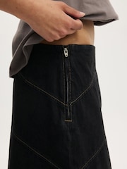 Cotton On Black Marli Denim Midi Skirt - Image 4 of 7