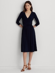 Lauren Ralph Lauren Black Carlyna Jersey Dress - Image 1 of 7
