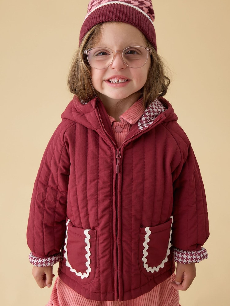 Rot - KIDLY by MORI Supersoft Lined Quilted Jacket - Bild 1 von 5 Rot - KIDLY by MORI Supersoft Lined Quilted Jacket - Bild 1 von 5