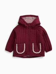 Rot - KIDLY by MORI Supersoft Lined Quilted Jacket - Bild 3 von 5
