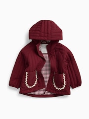 Rot - KIDLY by MORI Supersoft Lined Quilted Jacket - Bild 4 von 5