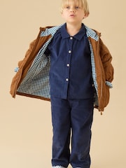 Braun - KIDLY by MORI Supersoft Lined Quilted Jacket - Bild 3 von 6