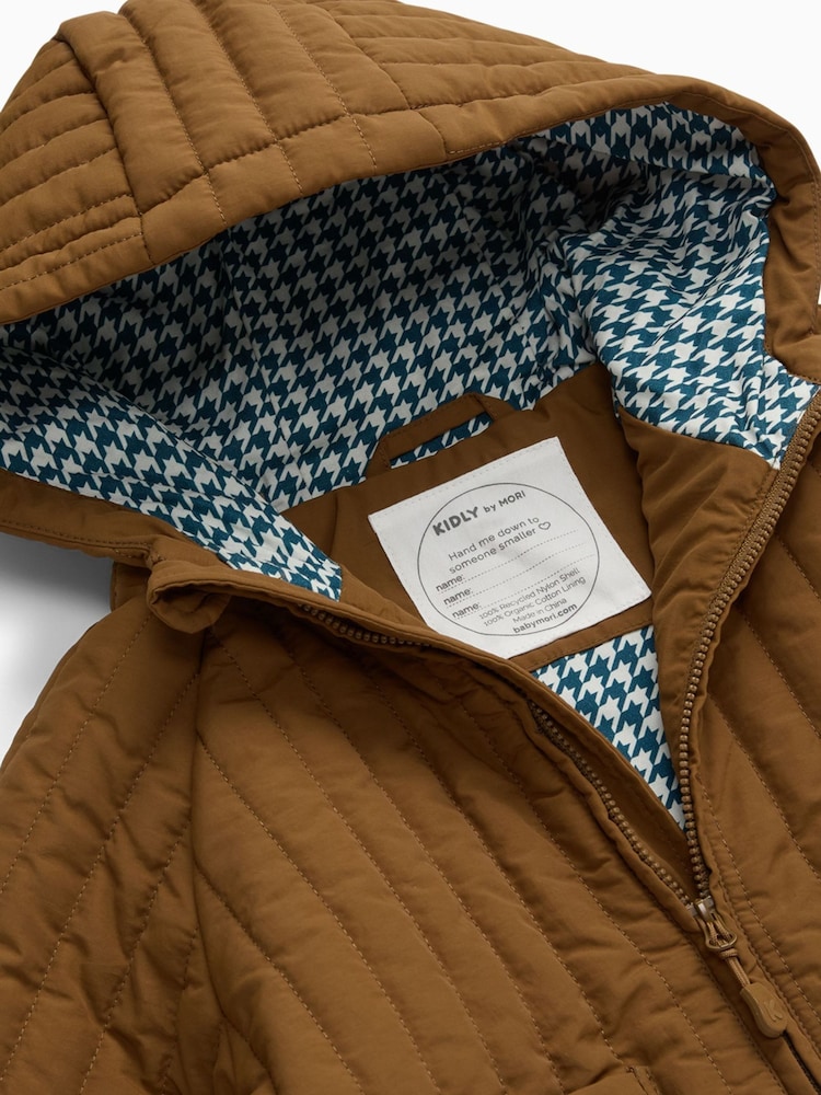 Braun - KIDLY by MORI Supersoft Lined Quilted Jacket - Bild 6 von 6 Braun - KIDLY by MORI Supersoft Lined Quilted Jacket - Bild 6 von 6