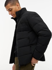 Tommy Hilfiger Black Double Layer Hooded Puffer Jacket - Image 4 of 6