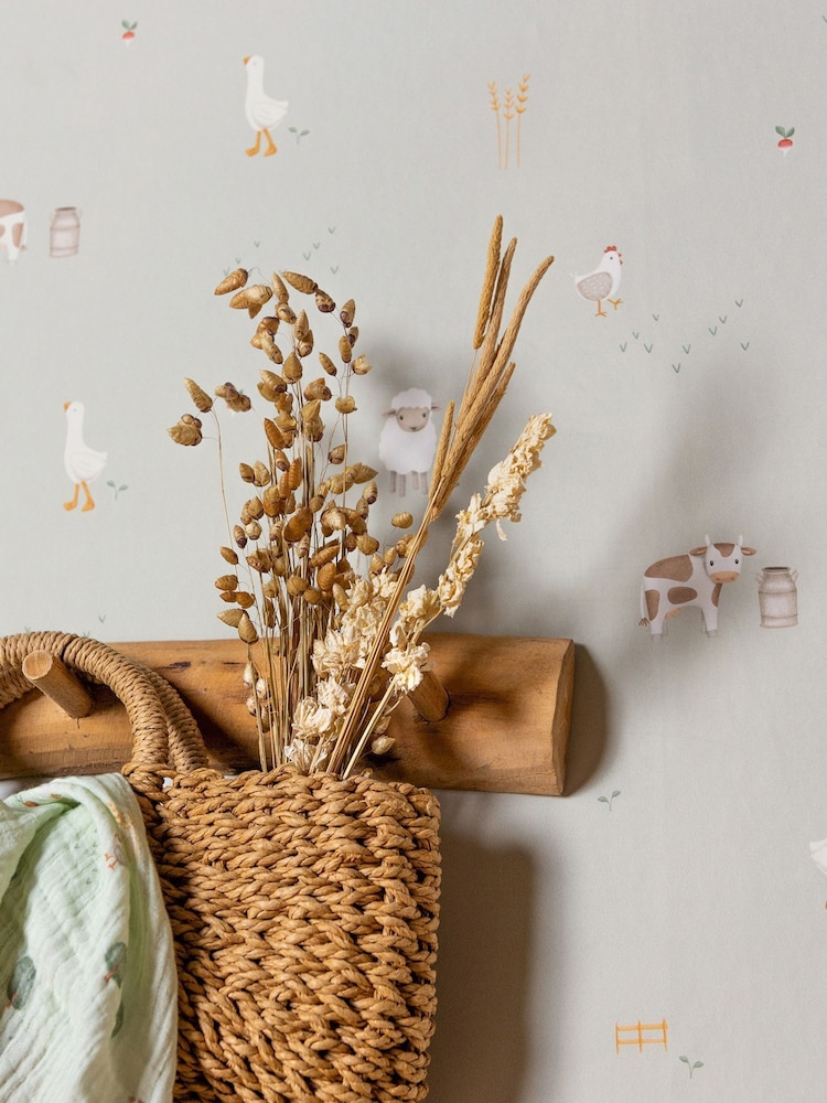 Little Dutch Multicolour Little Farm 10M Wallpaper - Image 1 of 6