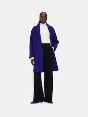 Whistles Blue Anita Wool Boucle Coat - Image 1 of 4
