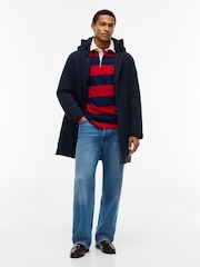 Mavi - Tommy Hilfiger Performance Tech Kapşonlu Yastıqlı Parka Gödəkçə - 6şəkildən 1 şəkil