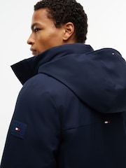 Mavi - Tommy Hilfiger Performance Tech Kapşonlu Yastıqlı Parka Gödəkçə - 6şəkildən 5 şəkil