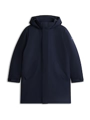 Mavi - Tommy Hilfiger Performance Tech Kapşonlu Yastıqlı Parka Gödəkçə - 6şəkildən 6 şəkil