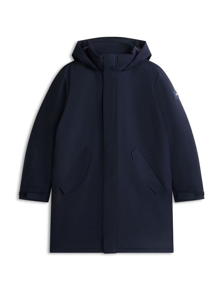 Mavi - Tommy Hilfiger Performance Tech Kapşonlu Yastıqlı Parka Gödəkçə - 6şəkildən 6 şəkil