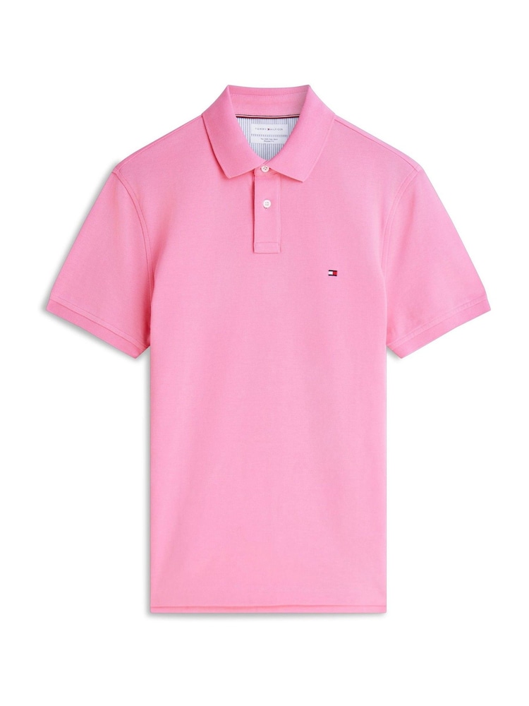 Tamsiai rožinė - Įprastas kirpimas - Tommy Hilfiger 1985 pikė polo marškinėliai - 6 paveikslėlis iš 6