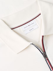 Tommy Hilfiger Cream Fluid Cotton Long Sleeve Polo Shirt - Image 6 of 6