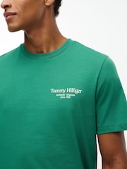 Зелений - Tommy Hilfiger Футболка з круглим вирізом і логотипом на спині - Image 4 of 6