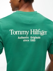 Зелений - Tommy Hilfiger Футболка з круглим вирізом і логотипом на спині - Image 5 of 6