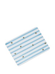 Joules Set of 4 Blue Corkback Bee Striped Placemats - Image 2 of 4