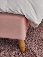 Opulent Velvet Blush Pink Kids Matson Standard Upholstered Bed - Image 2 of 7