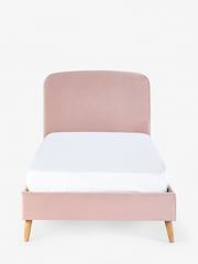Opulent Velvet Blush Pink Kids Matson Standard Upholstered Bed - Image 4 of 7