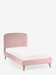 Opulent Velvet Blush Pink Kids Matson Standard Upholstered Bed - Image 5 of 7