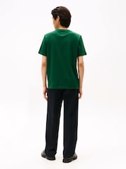 Tommy Hilfiger Ornamental Green Flag Embroidery Crew Neck T-Shirt - Image 2 of 5