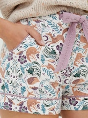 FatFace Cream Lino Fox Shorts - Image 3 of 4