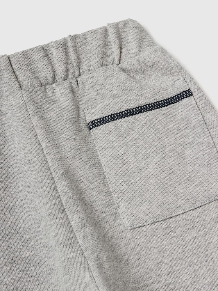 Benetton Boys Grey Contrast Zip Tracksuit Set - Image 3 of 3