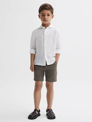 Reiss Khaki Wicket 9-13 yrs Casual Chino Shorts - Image 4 of 6
