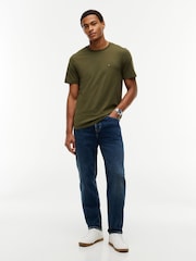 Tommy Hilfiger Green Flag Embroidery Crew Neck T-Shirt - Image 2 of 6