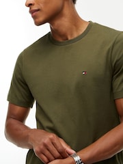 Tommy Hilfiger Green Flag Embroidery Crew Neck T-Shirt - Image 3 of 6