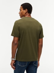 Tommy Hilfiger Green Flag Embroidery Crew Neck T-Shirt - Image 4 of 6