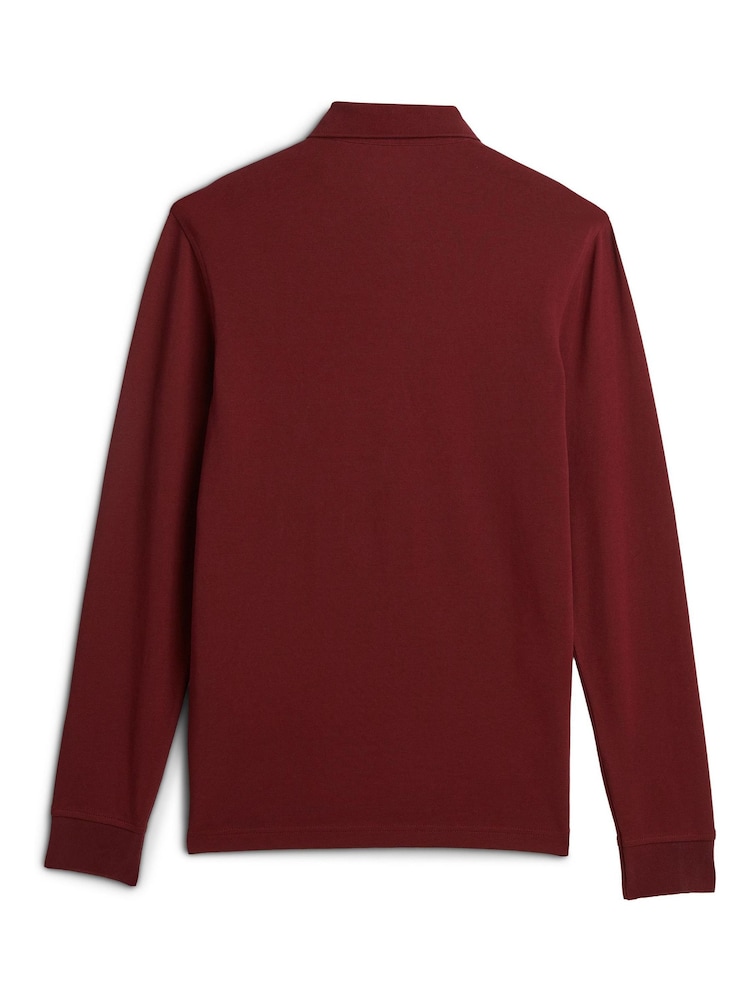Tommy Hilfiger Red Plus 1985 Long Sleeve Polo Shirt - Image 2 of 3 Tommy Hilfiger Red Plus 1985 Long Sleeve Polo Shirt - Image 2 of 3