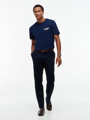 Синій - Tommy Hilfiger Футболка з круглим вирізом і логотипом на спині - Image 3 of 5