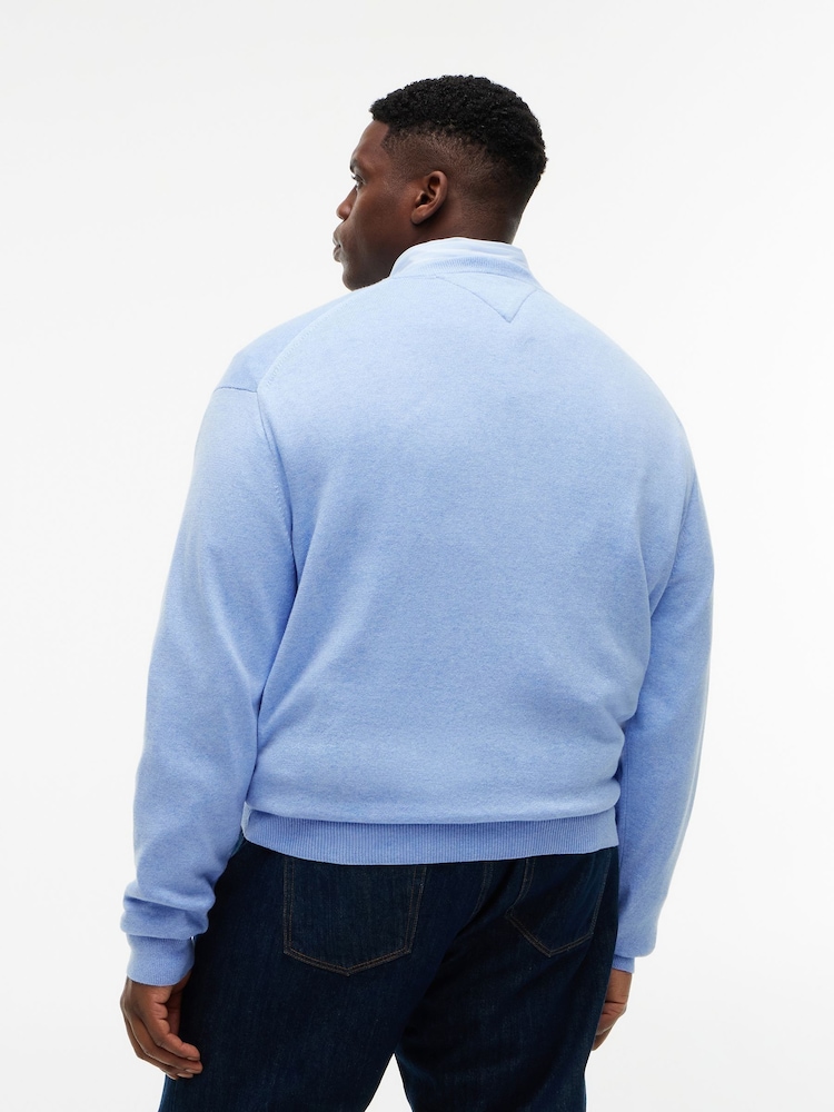 Tommy Hilfiger Light Blue Crew Neck Jumper With Cashmere - Image 2 of 5