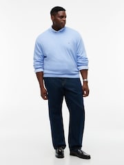 Tommy Hilfiger Light Blue Crew Neck Jumper With Cashmere - Image 3 of 5