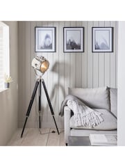 Gallery Home Black Sydney Nickel Floor Lamp - Image 1 of 9