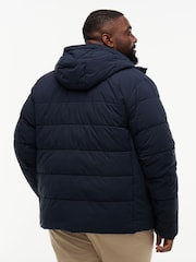 Tommy Hilfiger Blue Plus Double Layer Hooded Puffer Jacket - Image 2 of 8