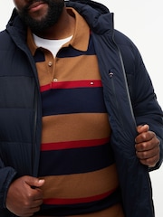 Tommy Hilfiger Blue Plus Double Layer Hooded Puffer Jacket - Image 5 of 8