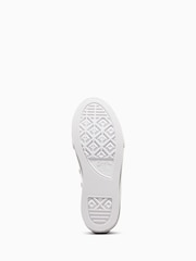Converse White Junior All Star EVA Lift Leather Trainers - Image 8 of 8
