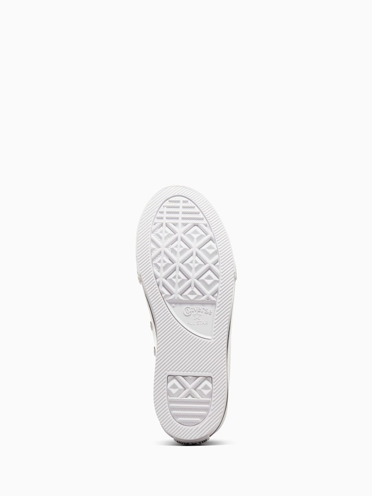 Converse White Junior All Star EVA Lift Leather Trainers - Image 8 of 8