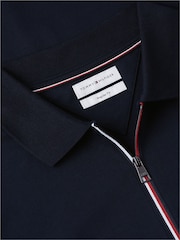 Tommy Hilfiger Blue Fluid Cotton Long Sleeve Polo Shirt - Image 6 of 6