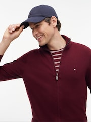 Tommy Hilfiger Red Zip-Thru Jumper With Cashmere - Image 4 of 7