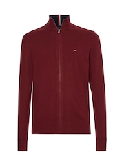 Tommy Hilfiger Red Zip-Thru Jumper With Cashmere - Image 5 of 7