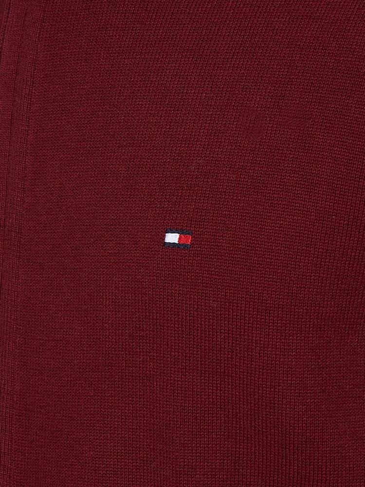 Tommy Hilfiger Red Zip-Thru Jumper With Cashmere - Image 7 of 7